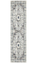 Aurora Mist White Transitional Runner Rug