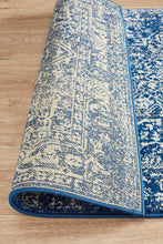Aurora Contrast Navy Transitional Runner Rug