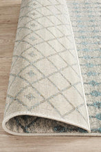 Aurora Slate White Transitional Runner Rug