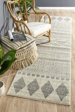 Atena Amaris Modern Tribal Grey Runner Rug