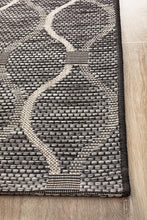 Paris Indoor Outdoor Black Runner Rug