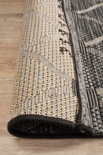 Paris Indoor Outdoor Black Runner Rug