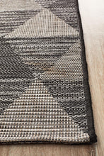 Paris Indoor Outdoor Black Runner Rug