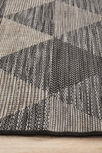 Paris Indoor Outdoor Black Runner Rug