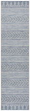 Paris Indoor Outdoor Tribal Blue Runner Rug