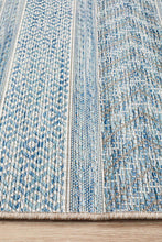 Paris Indoor Outdoor Tribal Blue Runner Rug