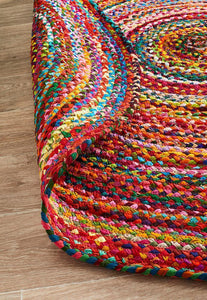 Atrium Chandra Braided Cotton Rug Multi