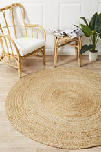 Costa Oro Round Jute Natural Rug