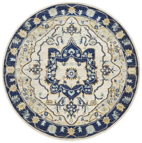 Kirra Navy Round Rug