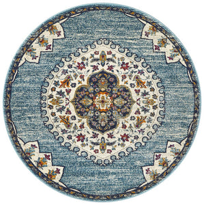 Kirra Blue Round Rug