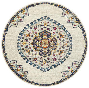 Kirra White Round Rug