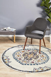 Kirra White Round Rug