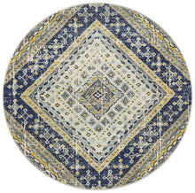 Kirra Navy Blue Round Rug