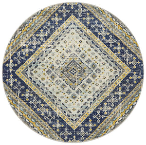 Kirra Navy Blue Round Rug