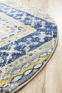 Kirra Navy Blue Round Rug