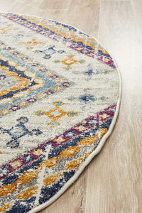 Kirra White Round Rug