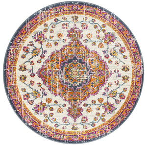 Kirra White Round Rug