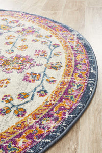 Kirra White Round Rug