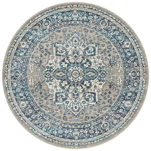 Kirra Blue Round Rug