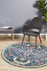 Kirra Navy Round Rug