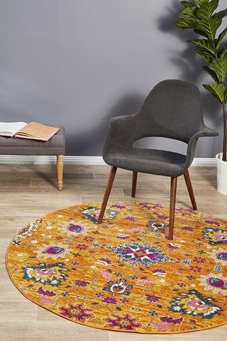 Kirra Rust Round Rug