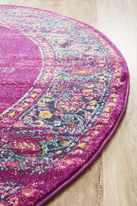 Kirra Fuchsia Round Rug