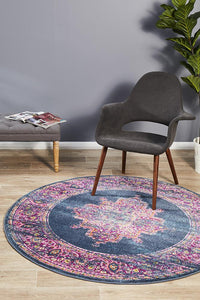 Kirra Navy Round Rug