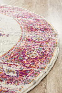 Kirra Pink Round Rug