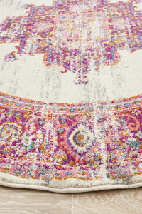 Kirra Pink Round Rug