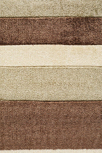 Ibiza Stylish Stripe Brown Beige Rug