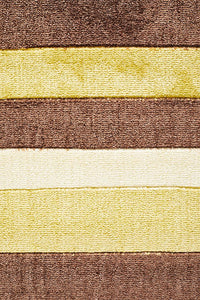 Ibiza Stylish Stripe Brown Green Rug