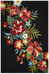 Rio Janeiro Black Indoor Outdoor Rug