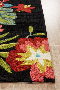 Rio Janeiro Black Indoor Outdoor Rug