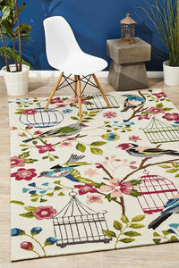 Rio Janeiro Exotic Indoor Outdoor Cream Rug