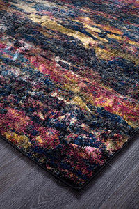 Dreamscape Splash Modern Midnight Rug