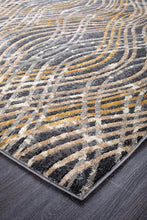 Dreamscape Flurry Modern Charcoal Runner Rug