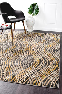 Dreamscape Flurry Modern Charcoal Rug