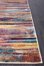 Dreamscape Strokes Modern Raspberry Runner Rug