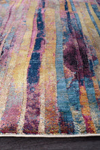 Dreamscape Strokes Modern Raspberry Rug