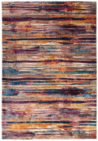 Dreamscape Strokes Modern Raspberry Rug