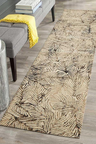 Dreamscape Artistic Nature Modern Charcoal Runner Rug