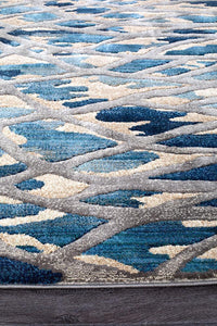 Dreamscape Ropes Modern Blue Rug