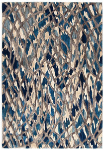 Dreamscape Ropes Modern Blue Rug