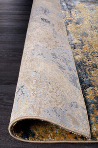 Dreamscape Tribute Modern Rust Runner Rug