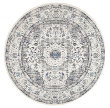 Evoke Mist White Transitional Round Rug