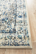 Aurora Mist White Transitional Runner Rug