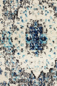 Aurora Mist White Transitional Runner Rug