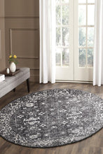 Evoke Estella Charcoal Transitional Round Rug