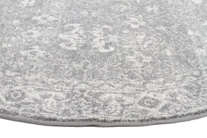 Evoke Pidgeon Grey Transitional Round Rug