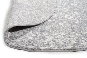 Evoke Pidgeon Grey Transitional Round Rug